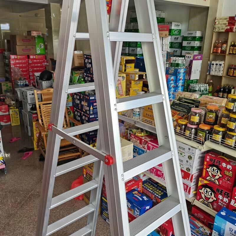 特厚A字梯家用加厚梯工程梯人字折叠铝合金梯子1米2米3米4 5 6米