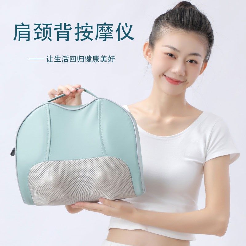 全自动颈椎按摩器颈部腰部背部家用电动多功能按摩枕靠垫肩颈揉捏