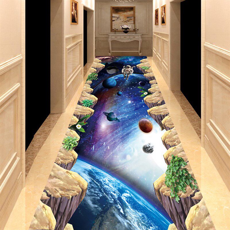 3d立体防水三地贴星空装饰贴纸自粘卧室房间地面贴画地板贴立体画