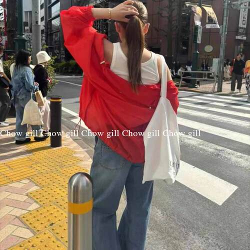 Chowgill 韩风ins简约字母布袋 cream villa大容量帆布袋环保袋