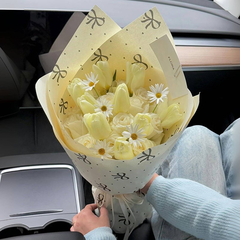 永生花多巴胺郁金香花束送女友闺蜜高级感仿真香皂花毕业生日礼物