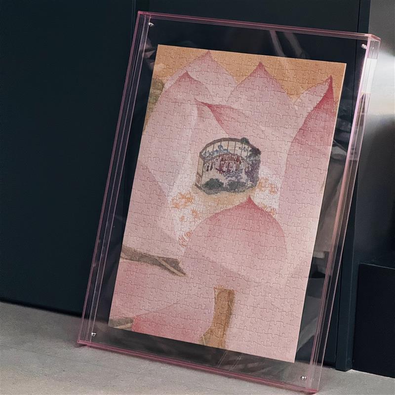 彩色亚克力拼图框1000片拼图框500片专属画框50*70可上墙相框