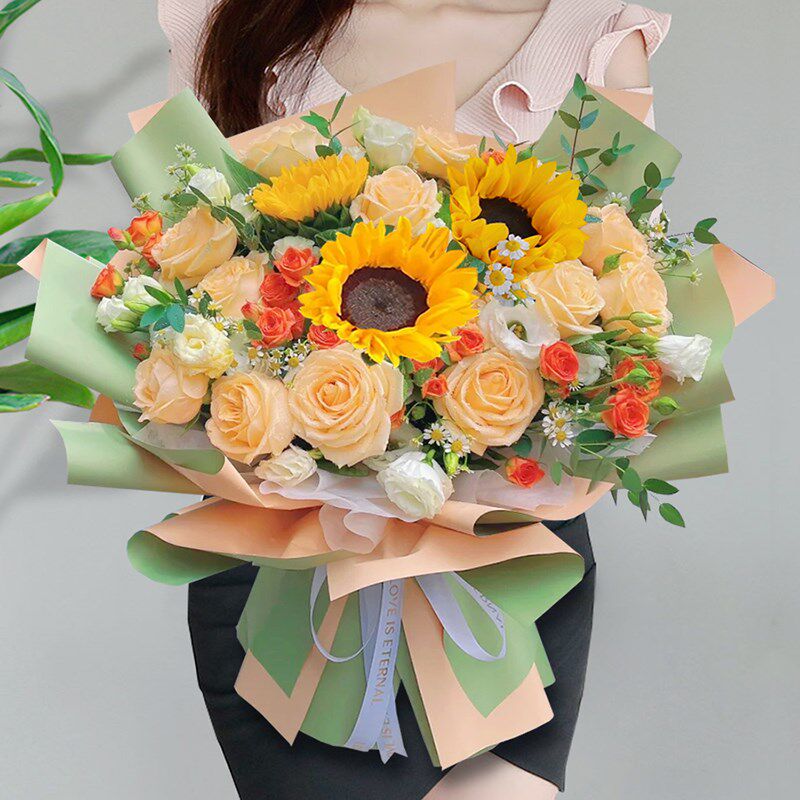 520深圳生日鲜花同城速递礼物玫瑰康乃馨向日葵花束配送龙岗花店