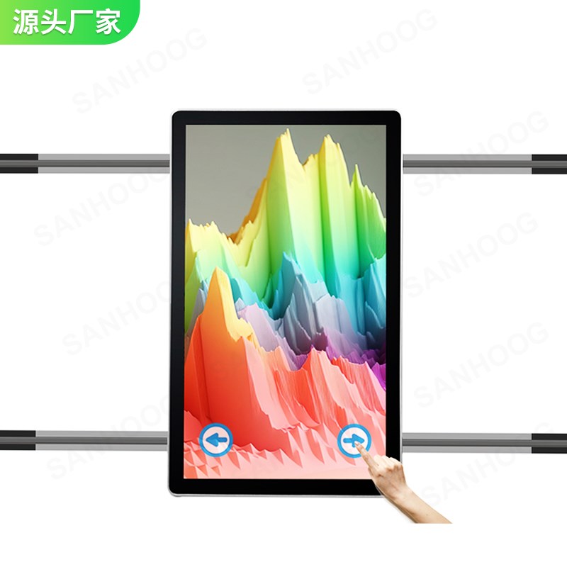 企业文化规划馆智能科技展厅直线弧形升降移动轨道互动触摸滑轨屏