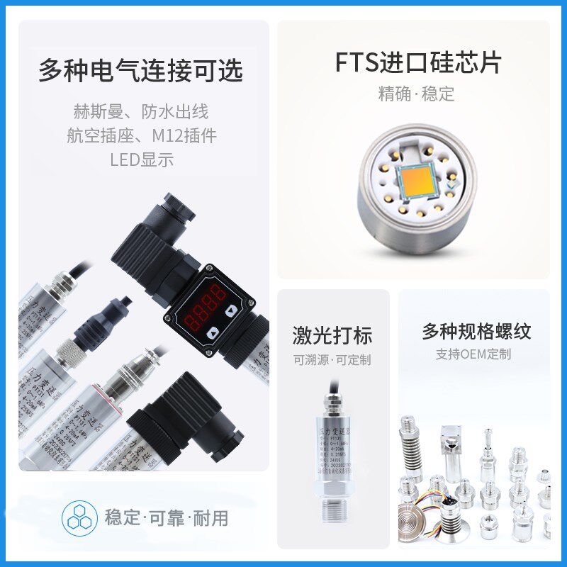 注塑机压力传感器液压专用250bar压力表压力变送器PT121