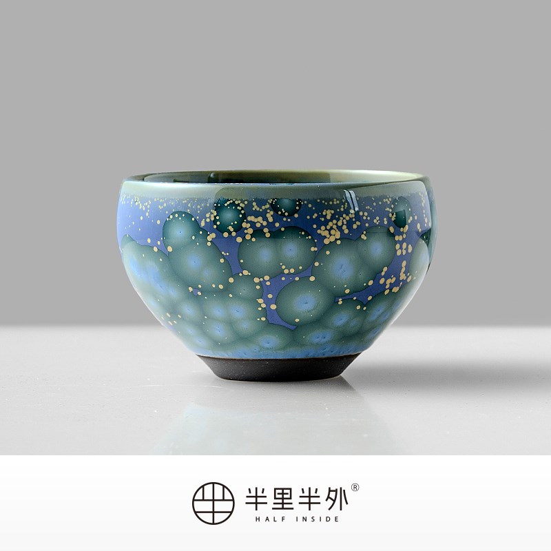 斑斓150ML高温窑变结晶大容量缸杯主人杯功夫茶男款陶瓷茶盏