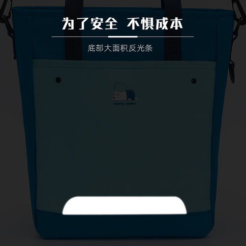 小学生手提袋女拎书袋儿童帆布辅导班男孩补习美术帆布补课包初中