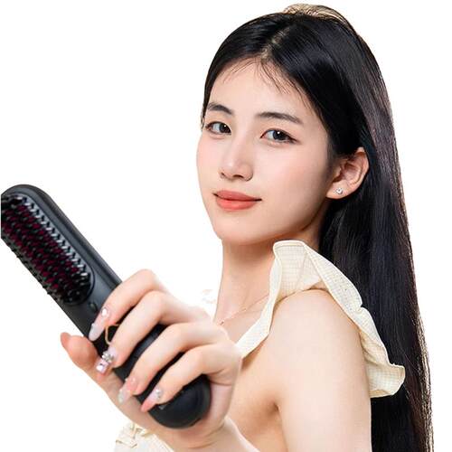 110v220v usb充电直发梳负离子不伤发直板两用电动梳子卷发棒蓬松