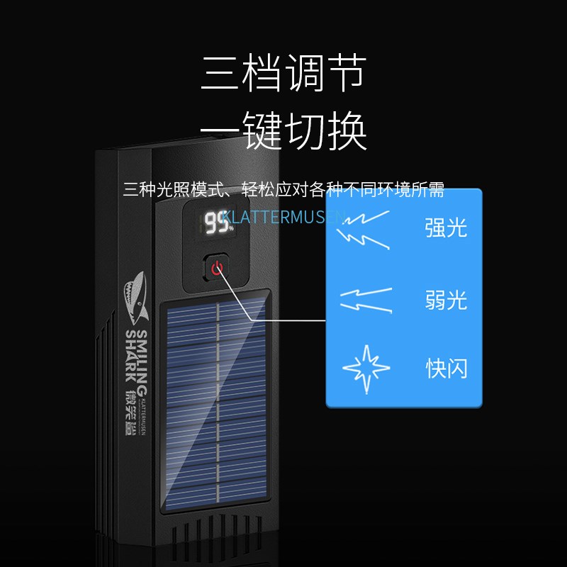 微笑鲨自行车灯夜骑强光手电筒USB充电前灯防雨山地车骑行装备