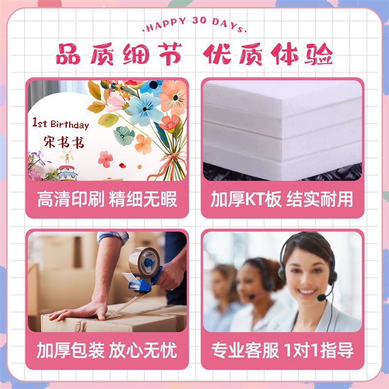 宝宝周岁礼生日布置装饰场景氛围感背景墙婴儿抓周1岁女孩仪式感