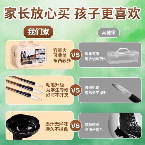 国画初学者套装国画颜料12色24色用品工具全套入门专业工笔画材料