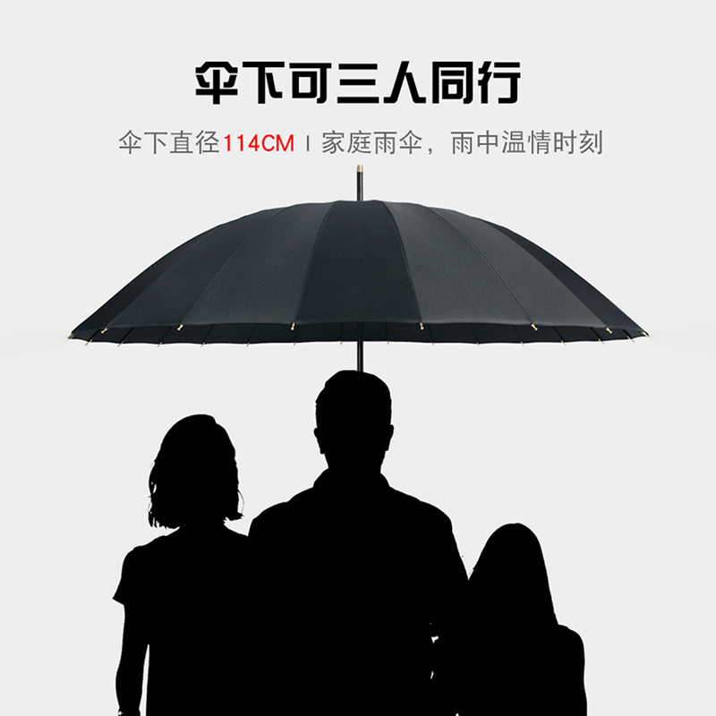 24骨加大加固森系古典加厚防风双人男女复古简约晴雨两用长柄伞
