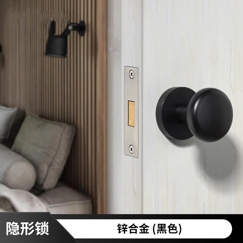 隐形门锁单面暗门锁田园金色门把手