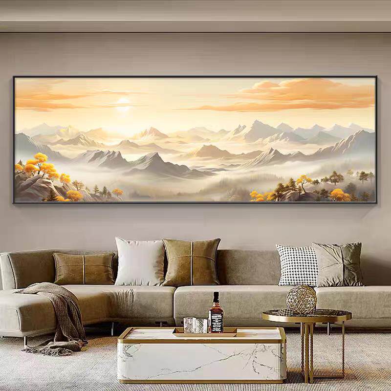 轻奢客厅装饰画沙发背景墙立体浮雕挂画乔迁