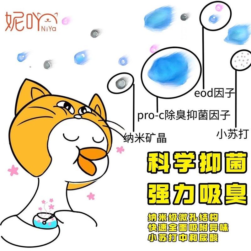 NiYa妮吖豆腐混合猫砂膨润土低尘猫砂可冲厕所除臭猫咪6袋共30斤