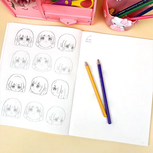 漫画入门手绘描摹本卡通动漫人物线稿线描册实体书儿童绘画素描本