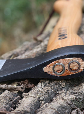 野人Bushcraft户外野营锰钢核桃木柄手斧剁骨砍树劈柴丛林斧子