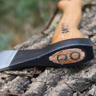 野人Bushcraft户外野营锰钢核桃木柄手斧剁骨砍树劈柴丛林斧子