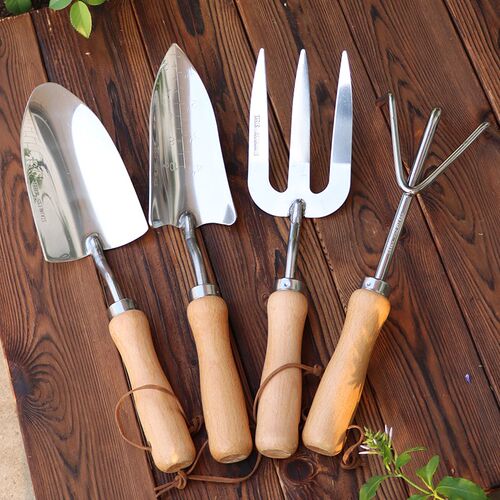 花铲不锈钢加厚园艺工具尖铲换盆挖土铲土花园种花除草松土耙子