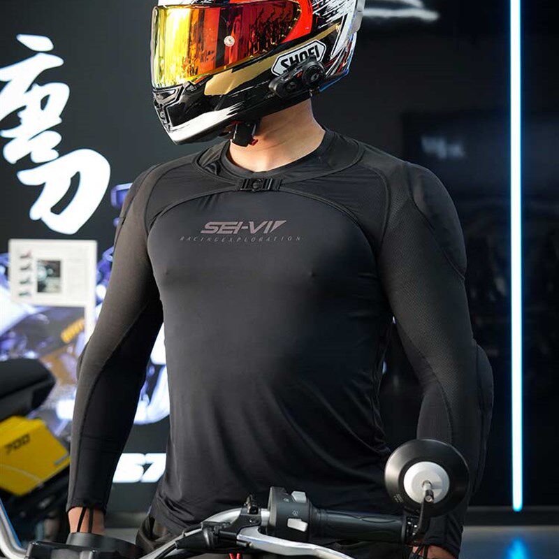 袖衣摩托车骑行服防摔男护甲衣机车夏季冰袖头套冰丝护肘护肩护具