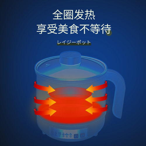 110v电压电煮锅小家电多功能旅行锅迷你电热锅出国小电锅蒸锅煮饭