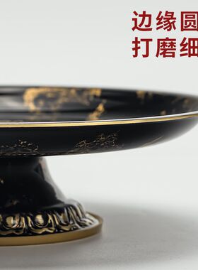 古典黄铜供盘莲花水果盘家用供奉佛前上供贡品盘佛具用品佛堂摆件