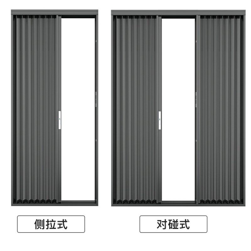 隐形金刚网纱门移门金刚砂纱窗门隐型推拉门入户纱窗帘定做折叠图片