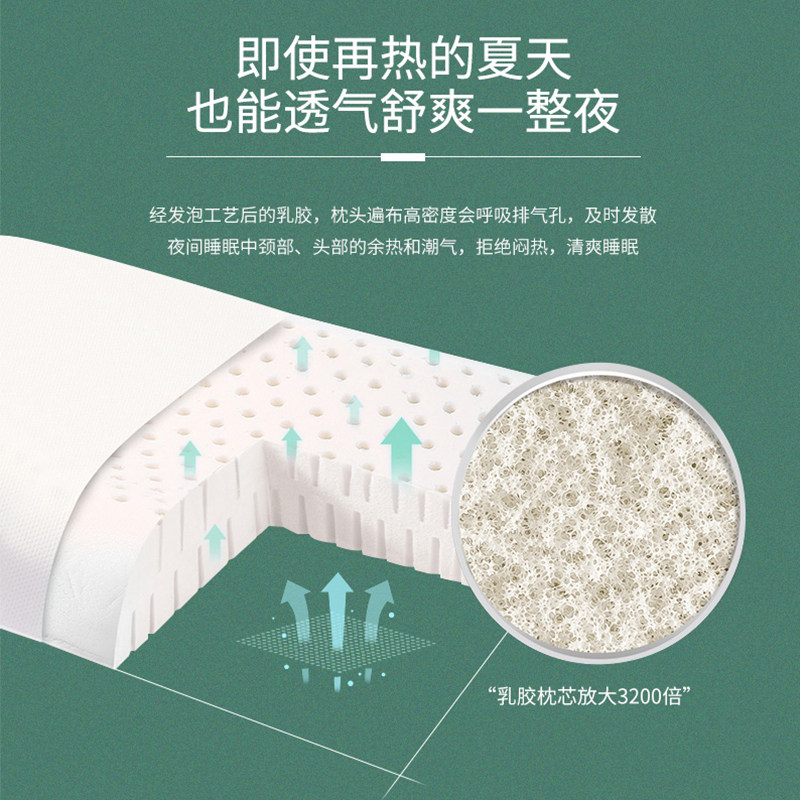 泰国皇家乳胶枕头双人橡胶长枕长款一体夫妻情侣枕护颈椎1.5m枕芯