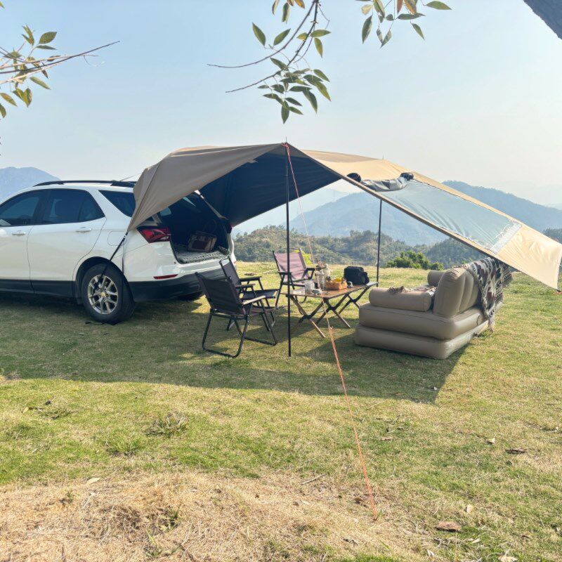 汽车侧边天幕帐篷纱窗房车旅行黑胶遮阳户外露营防雨车尾侧帐