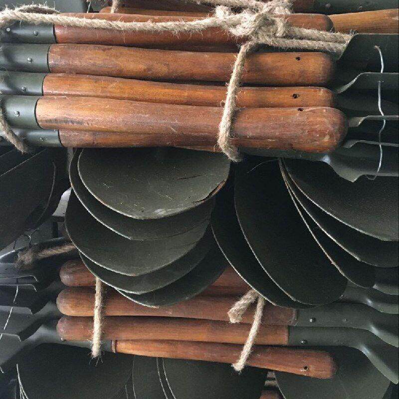 保真原品老货70年代65式工兵铲战备战壕锹铲车载露营锰钢工兵锹