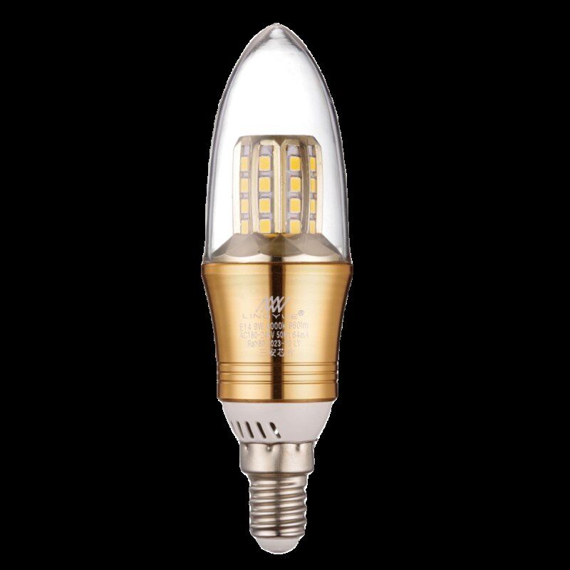 家用吊灯LED可换灯泡E14小螺口3W4W7W9W尖泡水晶吊灯蜡烛节能灯泡