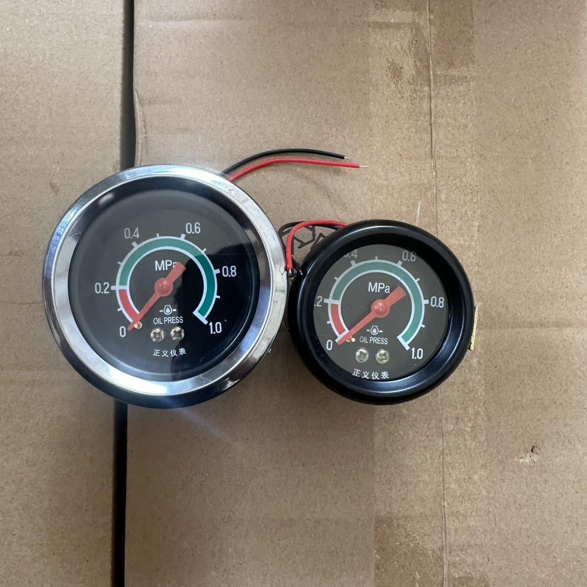 机油表大头小头带灯拖拉机农用车卡车货车工程车通用型直感机油表