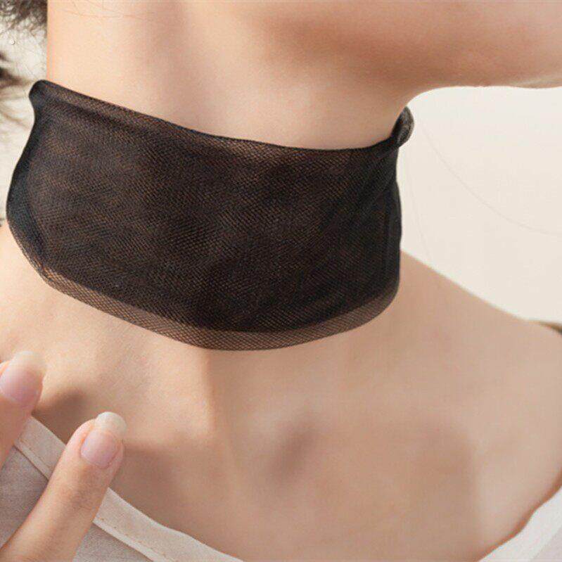 夏季防晒遮颈纹遮疤痕网纱围脖薄款脖子宽颈带颈饰纱巾女2025新款