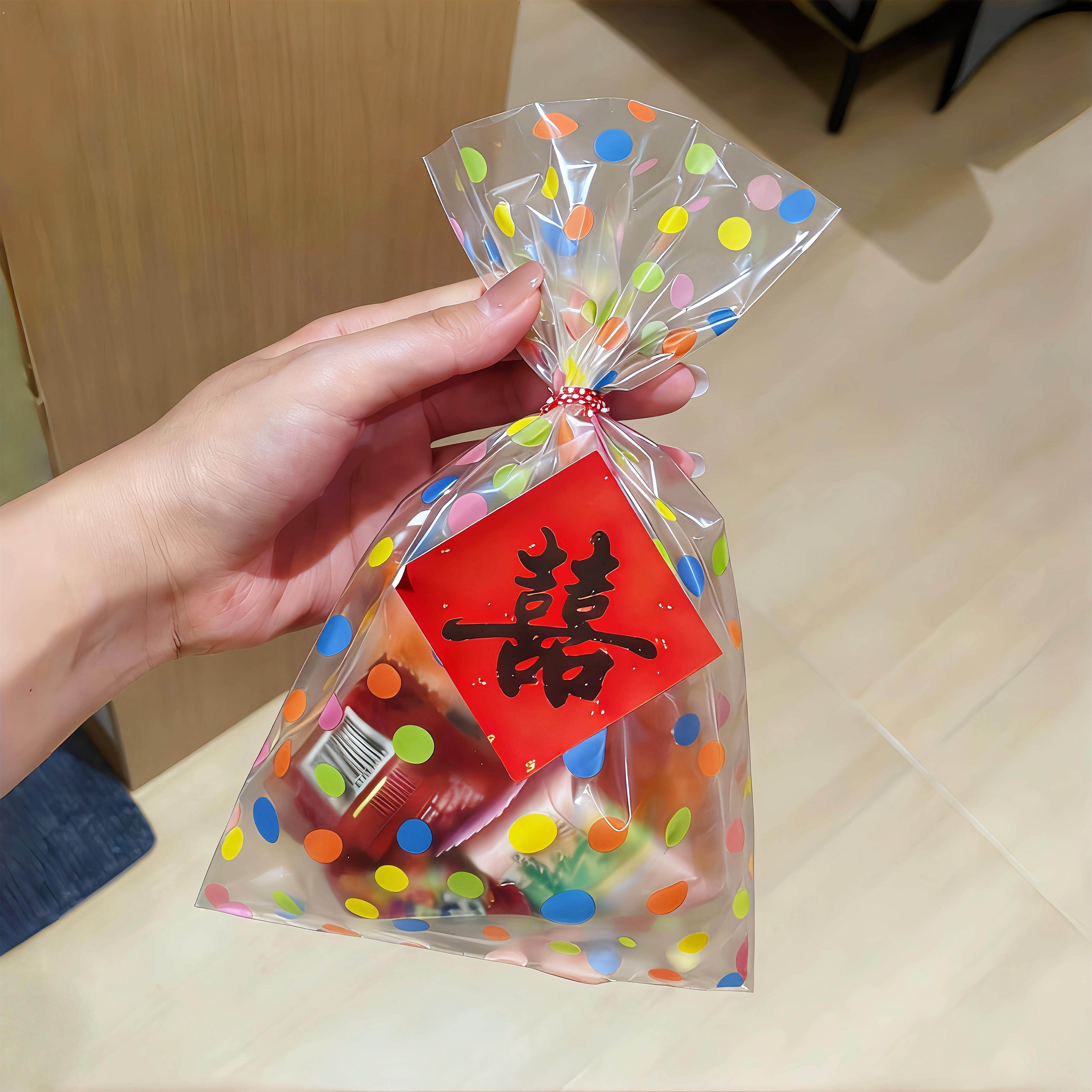 彩色波点喜糖袋订婚结婚伴手礼盒子2026新款礼物袋大号朋友送礼物