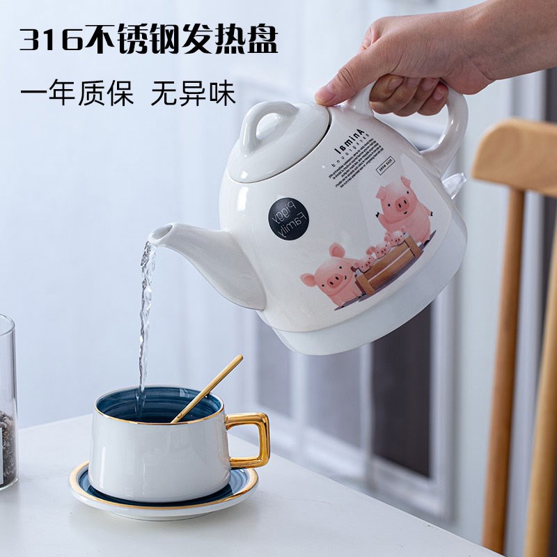 景德镇陶瓷电热水壶家用自动断电瓷器烧水壶泡茶壶防干烧小号容量