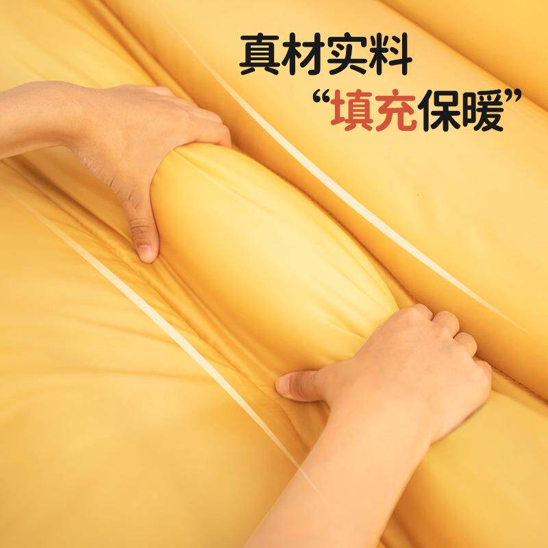 睡袋户外双人睡袋露营旅行秋冬季加宽加厚便携防寒两用被子可拆卸