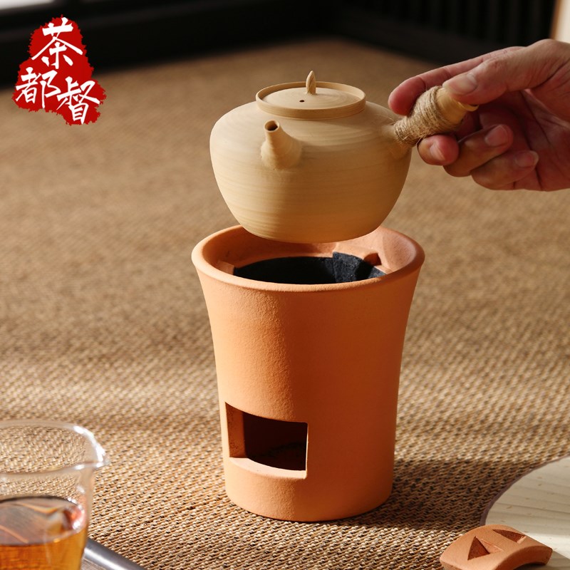 潮州两用风炉仔碳炉叶乔炭炉煮茶壶砂铫茶炉橄榄炭烧水红泥小火炉