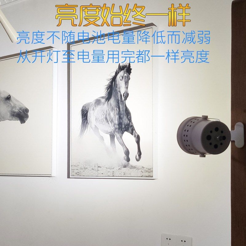 19小时长续航充电灯高亮度聚光led射灯无线可移动式巨无霸夹子灯