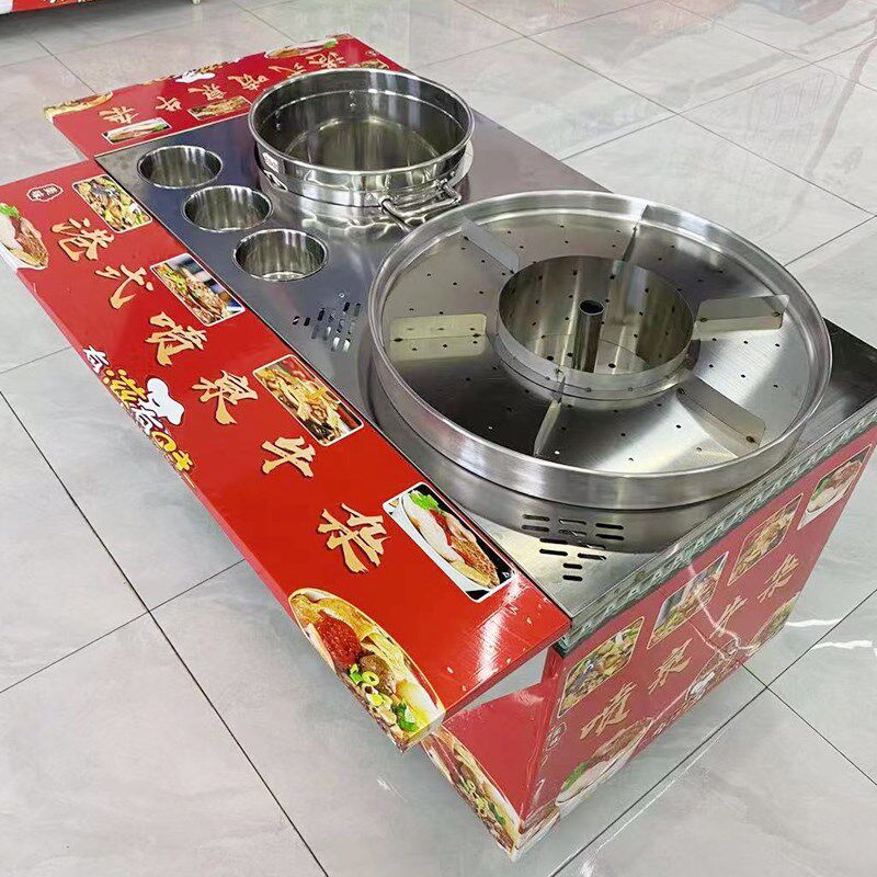 双锅牛杂车燃气电热商用港式喷泉牛杂锅摆摊牛杂车多功能移动网红