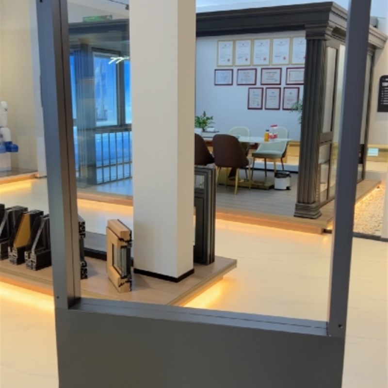 门窗展架四面发光样品架子铝合金窗断桥铝窗摆放架移动展示架包邮