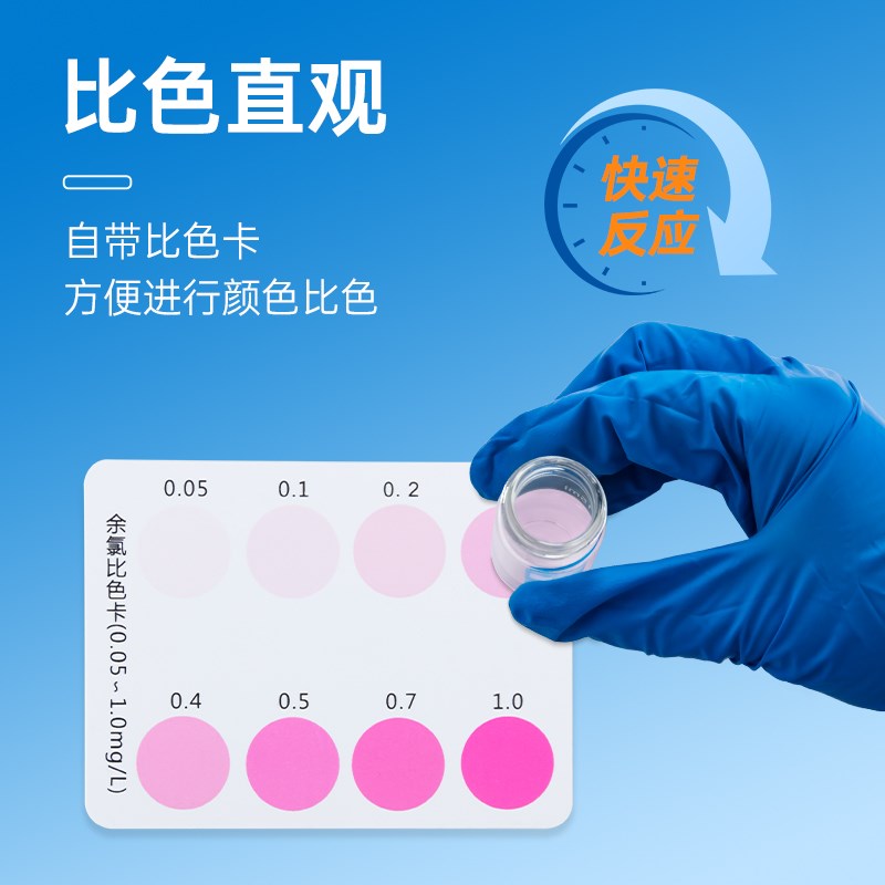余氯检测试剂盒DPD粉末药剂游泳池自来水中消毒残留快速测定试纸