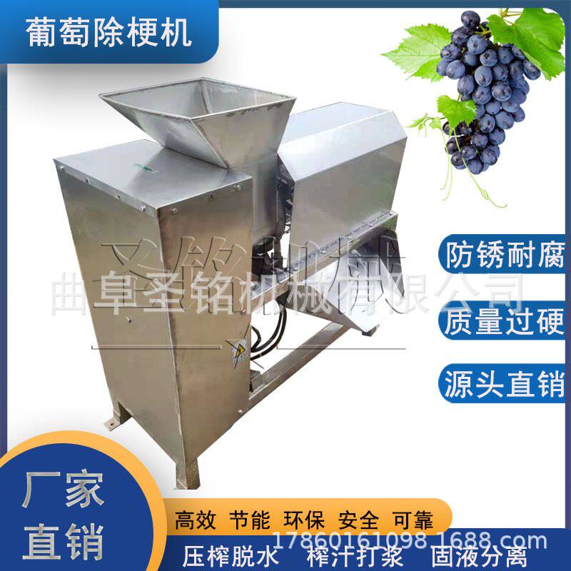 商用葡萄去梗破碎机 工业葡萄除梗机 不锈钢葡萄脱梗机