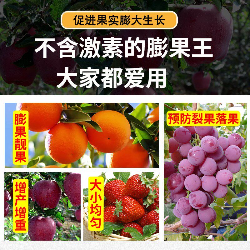 进口膨果叶面肥果实快速膨大剂枇杷樱桃蓝莓膨果素个大均匀防裂果