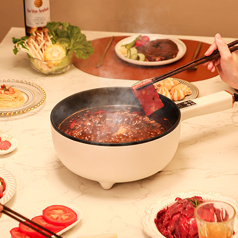 电炒菜锅一体式插电多功能电炒锅家用电煮锅电火锅蒸煮煎炒不粘锅