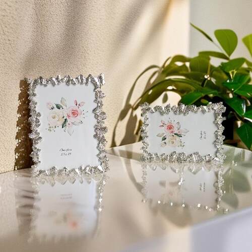 现代简约金属相框摆台浪漫蝴蝶创意6寸7寸家用客厅卧室书房摆台
