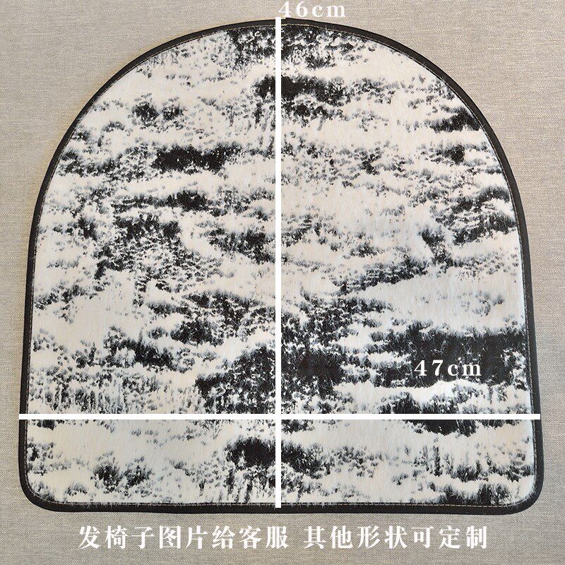 高档秋冬仿貂绒椅垫 轻奢现代马蹄形U型弧形餐椅坐垫凳垫座垫