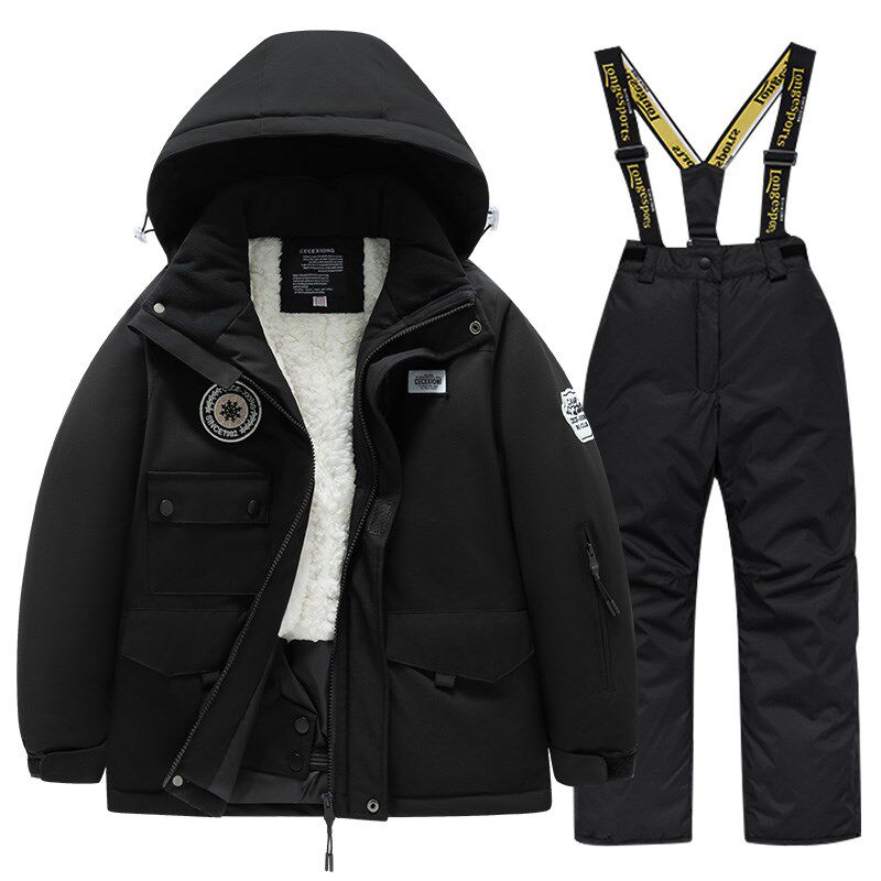 儿童滑雪服女童男童2023新款户外专业单双板防水套头分体雪衣雪裤