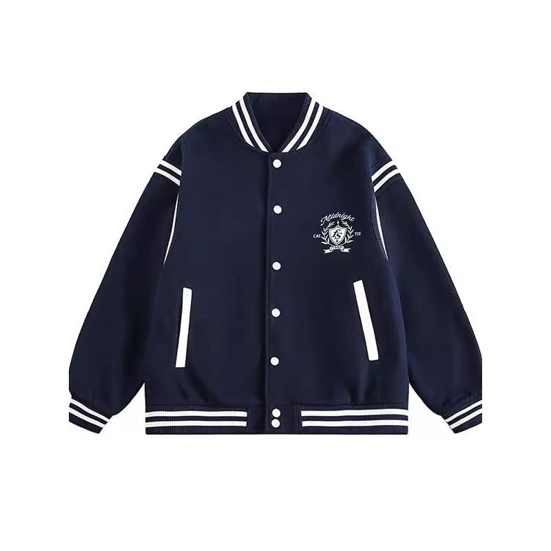 美式复古学院风徽章刺绣棒球服夹克衫男女春秋运动百搭休闲外套潮