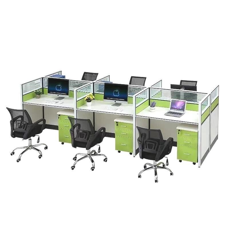 职员办公桌四人位办公家具24/6人员工工作位公司屏风办公桌椅