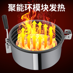 鸿艺带手推车爆米花机摆摊用电影院球形玉米苞米花机器膨化爆谷机